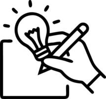 Close up of a person hand drawing a lightbulb idea on paper symbolizing creativity and epiphany with copy space vector