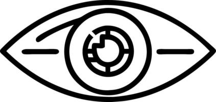 Close up of a person eye reflecting a virtual reality interface symbolizing immersion in tech vector