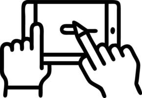 Close up of a marketers hands using a digital pen on a smart tablet futuristic background copy space vector