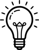 Close up of a lightbulb filament glowing brightly symbolizing a breakthrough idea with copy space vector