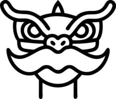 Close up of a dragon dance mask with vibrant colors and copy space below. vector