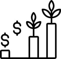 Close up of a financial bar chart made of leaves with copy space vector