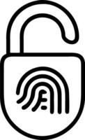 Close up of a digital lock with fingerprint scanner and copy space vector