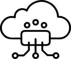 Close up of a cloud based AI assistant on a transparent screen copy space available vector