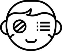 Close up of a childs face with eyes reflecting the flag copy space on the side. vector