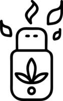 Close up of a calming herbal steam inhaler with natural herbs copy space below. Set 2 vector