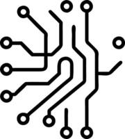 Close up of a circuit forming a fingerprint pattern with copy space vector