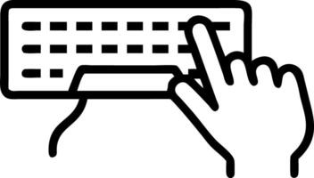 Close up of a businesswomans hand typing on a keyboard with green keys and copy space vector