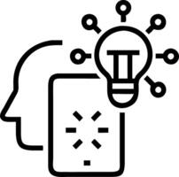 Close up macro of a tech strategist using AI for innovative product design with copy space vector