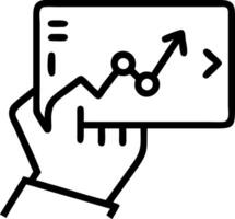 Close up macro of a business strategist using smart devices for innovative market analysis with copy space vector