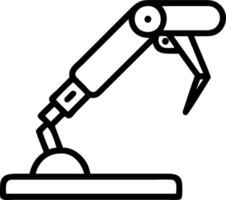 Clean surface with surgical robot arm and scalpel vector
