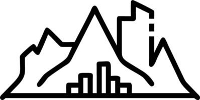 Cityscape blending into a mountain range with soft colors vector