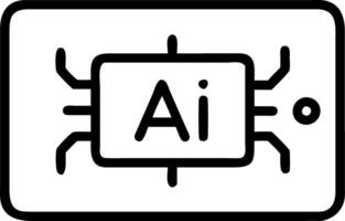 Clean background with AI software interface on tablet vector
