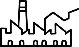 City skyline with factory silhouette and digital network overlay and copy space vector