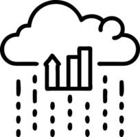 City skyline with digital rain of numbers and copy space vector