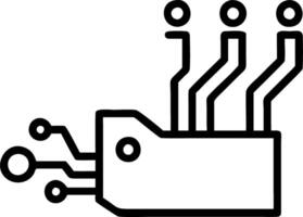 Circuit board blending into factory image and copy space vector