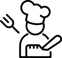 Chef preparing a meal with futuristic cooking tools with copy space vector