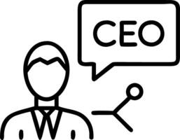 CEO utilizing AI driven business intelligence tools during strategy meeting copy space vector
