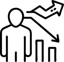 CEO experiencing business downturn with plain background copy space vector
