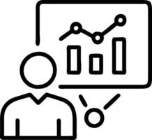 CEO analyzing AI business performance metrics on digital dashboard copy space vector