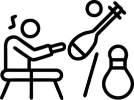 Candid image of musicians playing traditional instruments at festival with copy space to the right. Set 2 vector