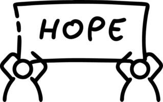 Candid image of people signing a large banner with messages of hope with copy space above. vector