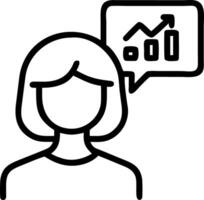Businesswoman using AI powered sales forecasting tools in macro portrait copy space vector