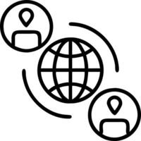 Travel bloggers sharing experiences via global network vector