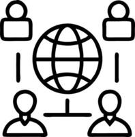 Students in different countries connected via conference vector