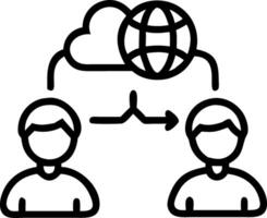 Software developers contributing to open source projects globally vector