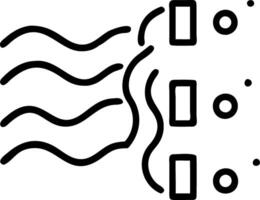 Soft abstract waves of data flowing over business meeting scene vector