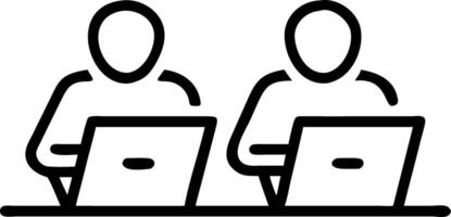 Soft Abstract of People Typing on Laptops in Cafe Window Seat vector