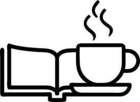 Soft Abstract of Open Book and Coffee on Cafe Table vector