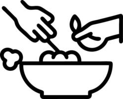 Soft Abstract of Family Preparing a Salad Together vector
