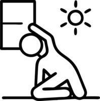 Soft Abstract of Morning Stretch by the Window vector