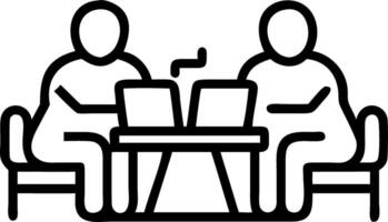 Soft Abstract of Friends Studying Together in a Cafe Booth vector