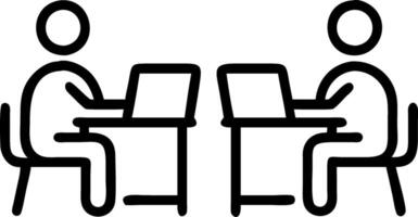 Soft Abstract of People Working on Laptops in a Cafe vector