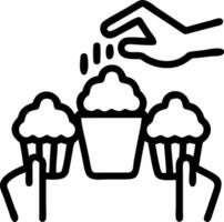 Soft Abstract of Family Decorating Cupcakes vector
