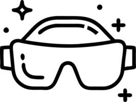 Soft abstract image of virtual reality glasses in a surgical setting and copy space vector