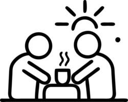 Soft Abstract of a Couple Sharing Breakfast by the Window vector
