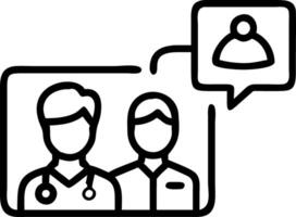 Soft abstract image of doctor patient call with holographic elements and copy space vector