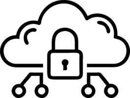 Soft abstract image of cloud network security symbols and business elements with copy space vector