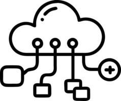 Soft abstract image of cloud based communication in action with copy space vector