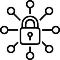 Soft abstract digital art of secure data network with copy space Set 4 vector