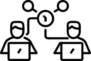 Scientists and AI systems analyzing data together vector