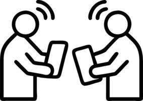 Seniors engaging with community via smart tablets in a park vector