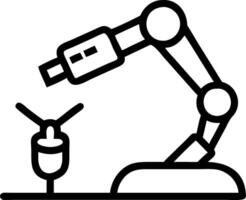 Robotic arm administering medication to patient vector