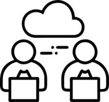 Project managers using cloud based Gantt charts on tablet with copy space vector