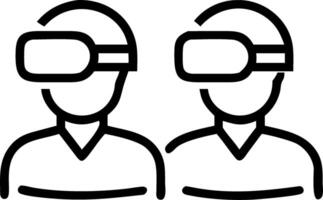 Project managers overseeing virtual teams in VR vector