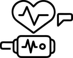 Plain teal background with robotic heart rate monitor icon vector
